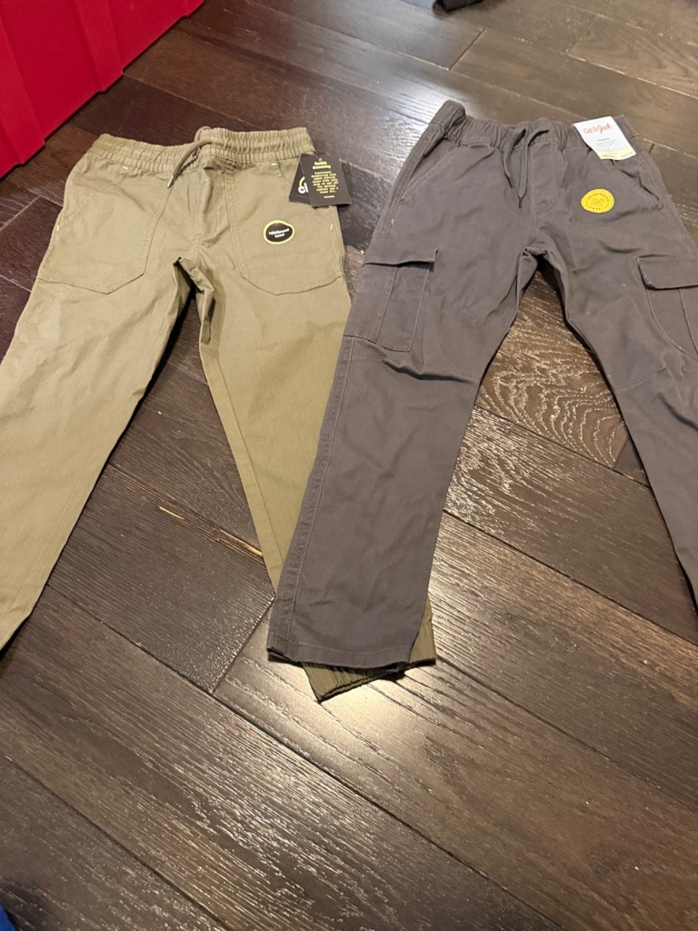 Target Kids Cargo Joggers in Olive and Charcoal